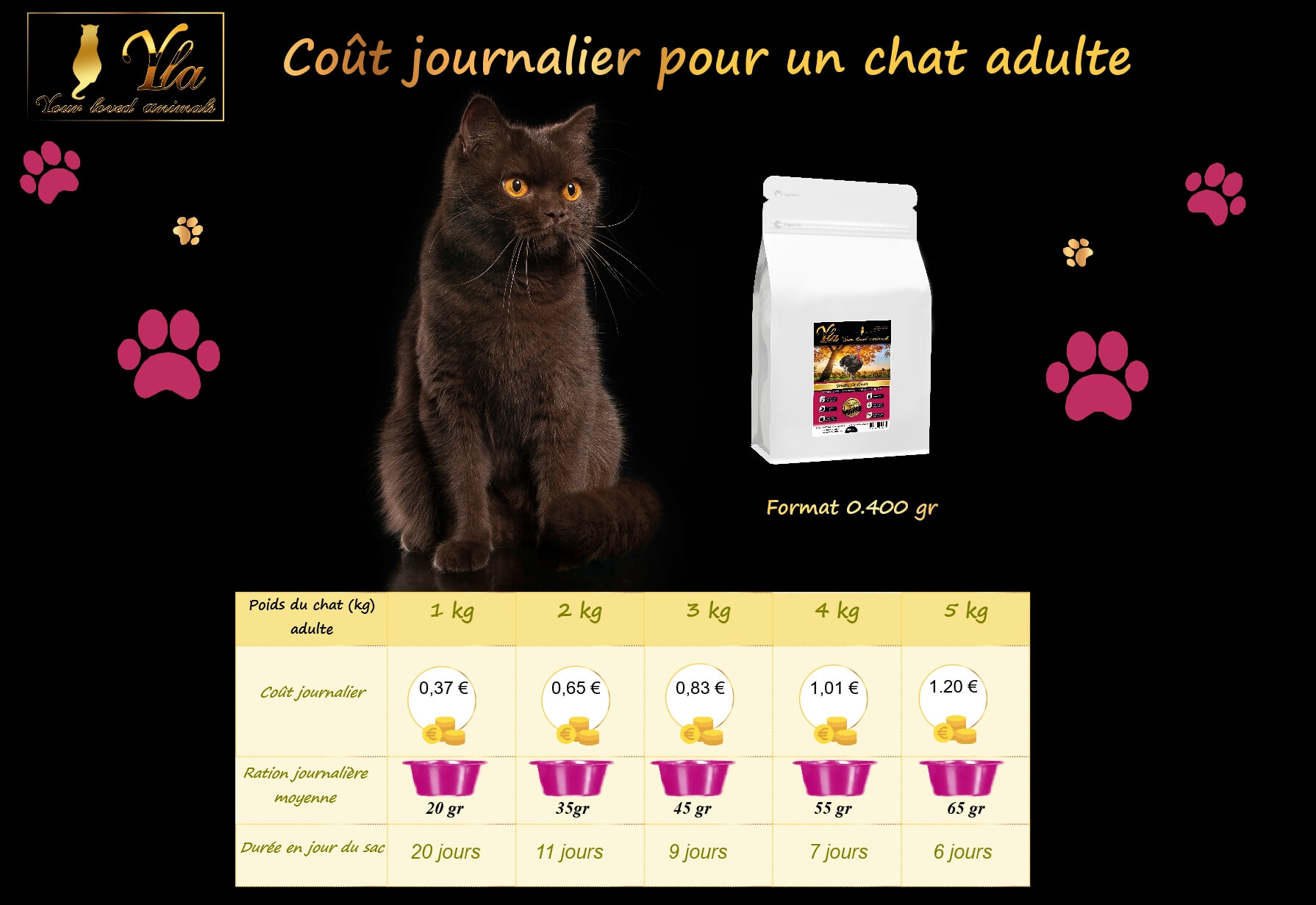 Croquettes sans céréales et sans gluten ajouté pour chat à la dinde